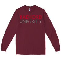 Burgundy The radford university Long Sleeve Tee - SnappyArt