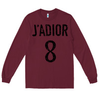 Burgundy j adior Long Sleeve Tee - SnappyArt