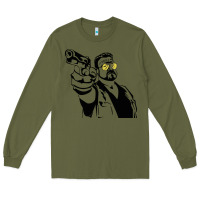 Army Green big lebowski Long Sleeve Tee - SnappyArt