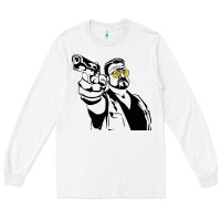 White big lebowski Long Sleeve Tee - SnappyArt