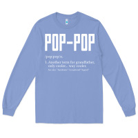 Colony Blue Pop Pop Gifts Grandpa Fathers Day Pop-Pop Long Sleeve Tee - SnappyArt