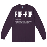 Plum Pop Pop Gifts Grandpa Fathers Day Pop-Pop Long Sleeve Tee - SnappyArt