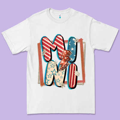 4th Of July Mini With Lightning Bolt Premium Tee Designed By Fadigitalartstudio