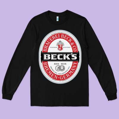 Beck’s-dark Long Sleeve Tee Designed By Snappyart