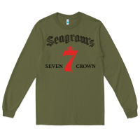 Army Green Seagrams 7 Bk 1.png Long Sleeve Tee - SnappyArt