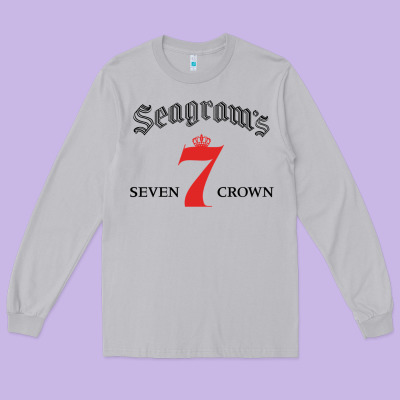 Seagrams 7 Bk 1.png Long Sleeve Tee Designed By Snappyart