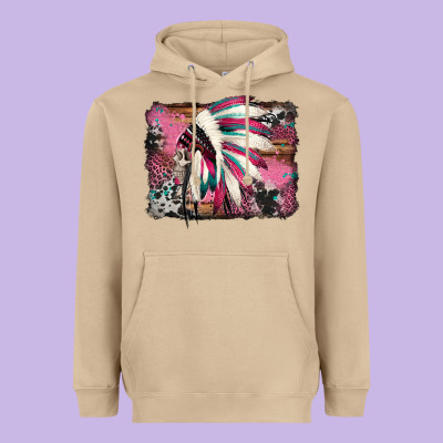 Indian Headdress Valentine's Day Heavyweight Hoodie Designed By Jasminsmagicworld