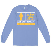 Colony Blue mens my dad is a drummer your dad not drum player father's day t shirt Long Sleeve Tee - SnappyArt