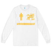White mens my dad is a drummer your dad not drum player father's day t shirt Long Sleeve Tee - SnappyArt