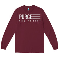 Burgundy Purge And Purify Graphic Long Sleeve Tee - SnappyArt