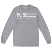 Heather Grey Purge And Purify Graphic Long Sleeve Tee - SnappyArt