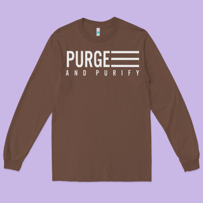Purge And Purify Graphic Long Sleeve Tee Designed By Snappyart