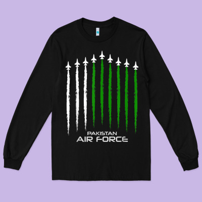 Pakistan Air Force Shirt   Pakistani Flag Men Women Kids T Shirt Long Sleeve Tee Designed By Snappyart