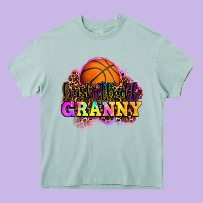 Basketball Granny Heavy Core Tee Designed By Oliviacreatesart