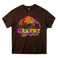 Chocolate Brown basketball granny Heavy Core Tee - OliviaCreatesArt