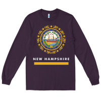 Plum new hampshire state flag new Long Sleeve Tee - SnappyArt