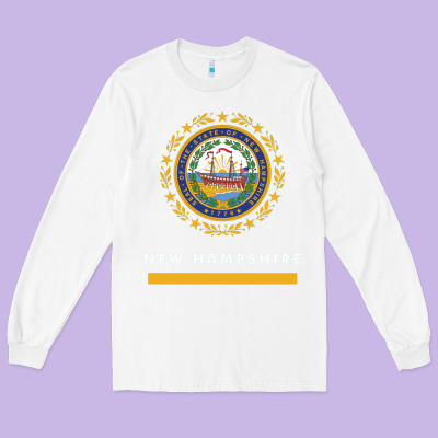 New Hampshire State Flag New Long Sleeve Tee Designed By Snappyart