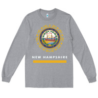 Heather Grey new hampshire state flag new Long Sleeve Tee - SnappyArt