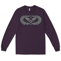 Plum Air Force Civil Engineer Badge Long Sleeve Tee - SnappyArt