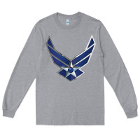 Heather Grey US Air Force USAF Long Sleeve Tee - SnappyArt