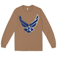 Toasted Coconut US Air Force USAF Long Sleeve Tee - SnappyArt