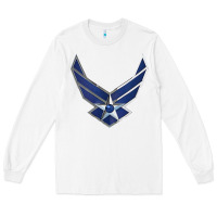 White US Air Force USAF Long Sleeve Tee - SnappyArt