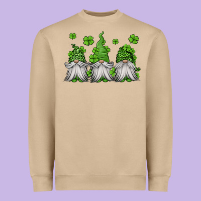 St Patricks Gnomes Heavyweight Sweatshirt Designed By Jasminsmagicworld
