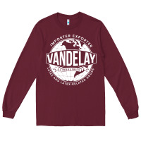 Burgundy Vandelay Industries Long Sleeve Tee - SnappyArt