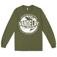 Army Green Vandelay Industries Long Sleeve Tee - SnappyArt