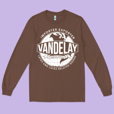 Vandelay Industries Long Sleeve Tee Designed By Snappyart