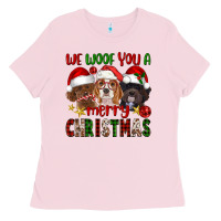 We Woof You A Merry Christmas Ladies Tee | Teevron