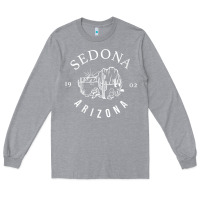 Heather Grey womens sedona arizona t shirt sedona az vintage arizona vacation v nec Long Sleeve Tee - SnappyArt