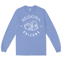 Colony Blue womens sedona arizona t shirt sedona az vintage arizona vacation v nec Long Sleeve Tee - SnappyArt