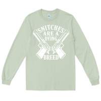Matcha Snitches Are A Dying Breed Motorcycle Biker Gun Long Sleeve Tee - SnappyArt