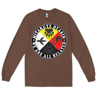 Chestnut native american medicine wheel, mitakuye oyasin t shirt Long Sleeve Tee - SnappyArt