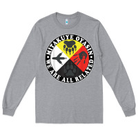 Heather Grey native american medicine wheel, mitakuye oyasin t shirt Long Sleeve Tee - SnappyArt