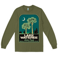 Army Green Trending Lake Wateree State Park Sc Vintage Travel Long Sleeve Tee - SnappyArt