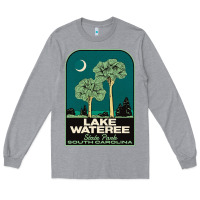Heather Grey Trending Lake Wateree State Park Sc Vintage Travel Long Sleeve Tee - SnappyArt