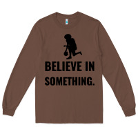Chestnut Colin Kaepernick Believe In Something Long Sleeve Tee - SnappyArt
