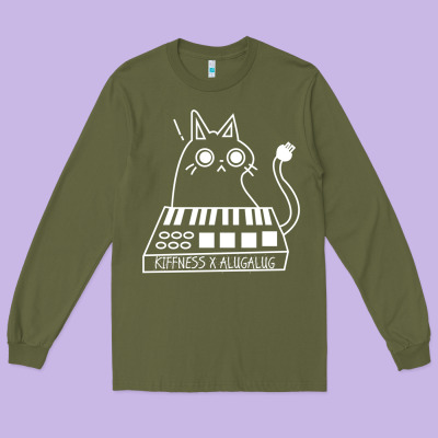The Kiffness X Alugalug White Cat Classic Long Sleeve Tee Designed By Snappyart