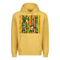 Antique Gold st patricks cow and shamrock with cowhide Premium Hoodie - Artiststas