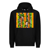 Black st patricks cow and shamrock with cowhide Premium Hoodie - Artiststas