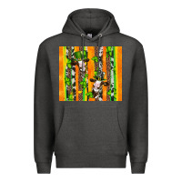 Charcoal Heather st patricks cow and shamrock with cowhide Premium Hoodie - Artiststas