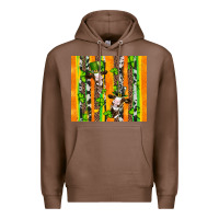 Chestnut st patricks cow and shamrock with cowhide Premium Hoodie - Artiststas
