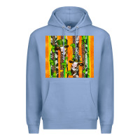 Colony Blue st patricks cow and shamrock with cowhide Premium Hoodie - Artiststas