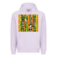 Lilac st patricks cow and shamrock with cowhide Premium Hoodie - Artiststas