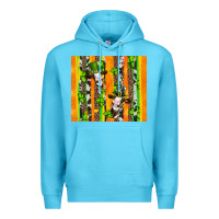 Ocean Blue st patricks cow and shamrock with cowhide Premium Hoodie - Artiststas