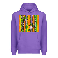Purple st patricks cow and shamrock with cowhide Premium Hoodie - Artiststas