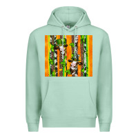 Seafoam st patricks cow and shamrock with cowhide Premium Hoodie - Artiststas