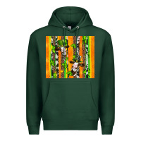 Sports Green st patricks cow and shamrock with cowhide Premium Hoodie - Artiststas